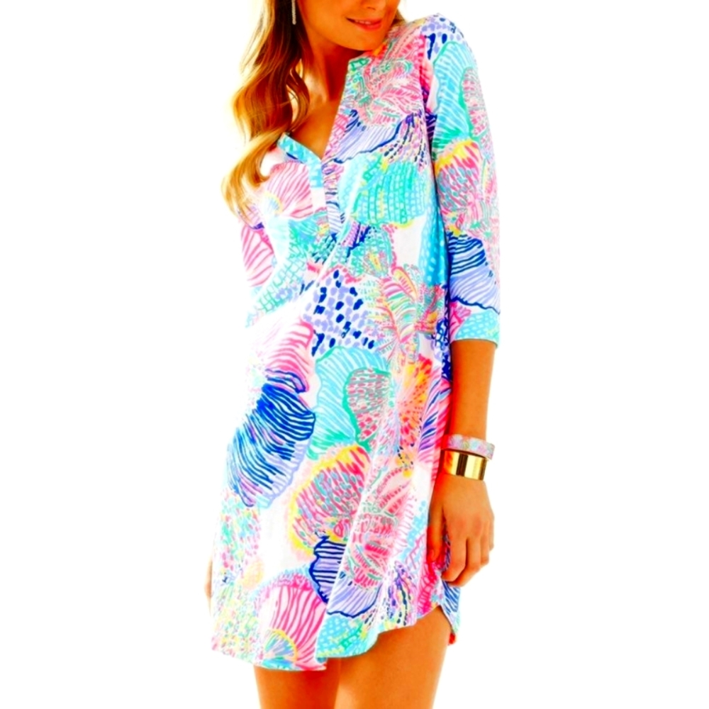 Lilly Pulitzer Ali Roar of the Sea 3/4 Tunic Dress